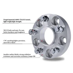 Lub Tsheb Txhuas Alloy Alloy Log Spacer Adapter 5 X 4. 5 Rau 5 X11 4. 3