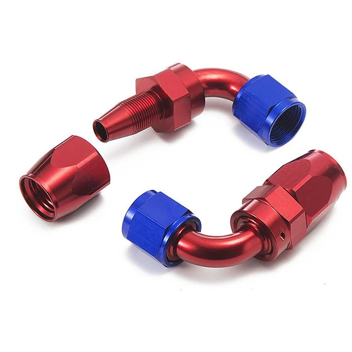 Txheem Diecasting Txhuas Alloy 45 Qib AN4 Swivel Hose Kawg